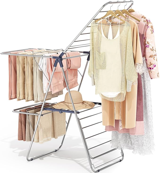 Large Stainless Steel Clothes Drying Rack by APEXCHASER