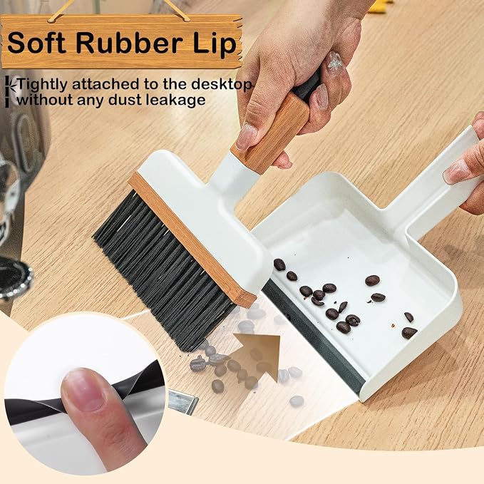 ThinkLearn Mini Dustpan and Brush Set, Bamboo Handle - Image 3