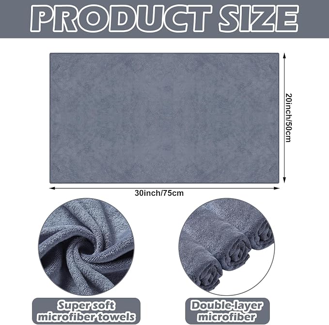 SmoothNovelty 10 Pcs Extra Large Microfiber Cloth 30" x 20" Large Floor - Image 3