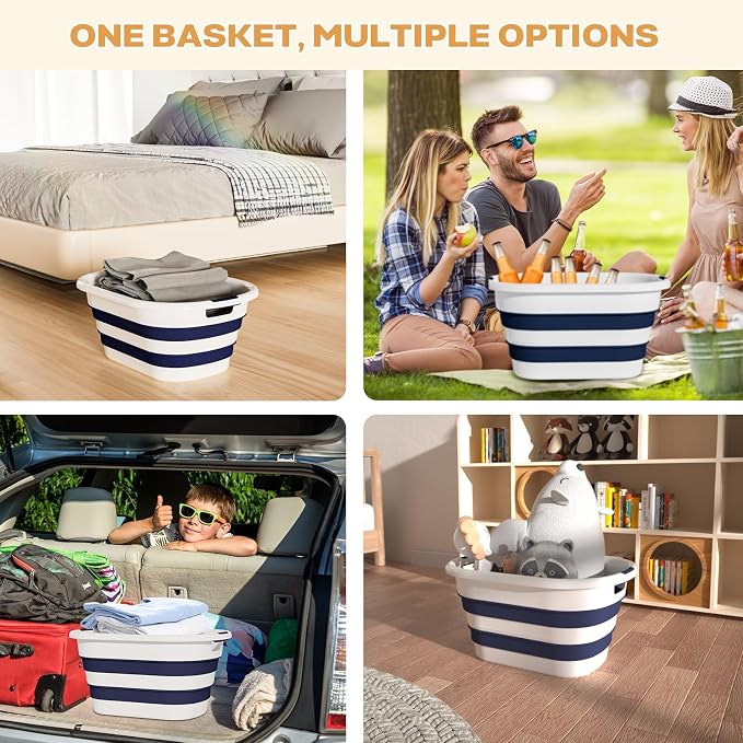 43L Collapsible Laundry Baskets plastic - Image 5