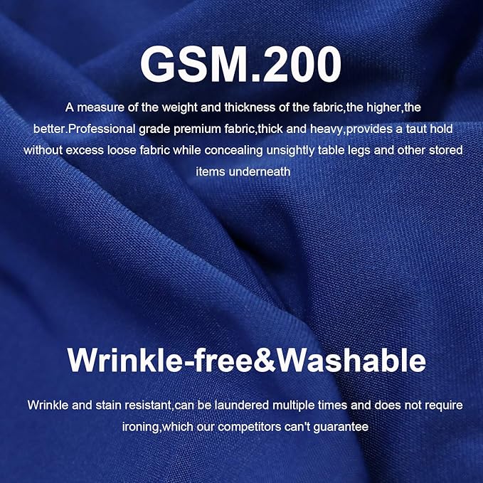 RELIANCER 1 Pack Stretch Spandex Table Covers for Rectangular Tables,8FT Elastic Fitted Tablecloth,Universal Rectangular Table Cloth Protector for Outdoor Party,Wedding,Bar,Birthday,Banquet,Events