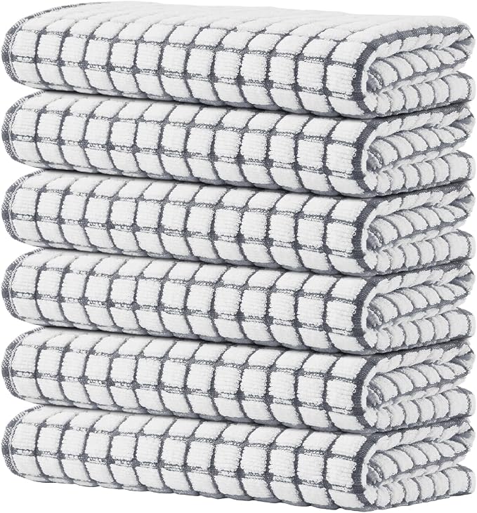 Kitinjoy Cotton 6 Pack Terry Kitchen Towels by Kitinjoy