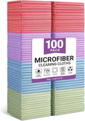 SIFANGKE Microfiber Cleaning Cloth, 100 Pack Assorted Color Cleaning Rags by Unknown