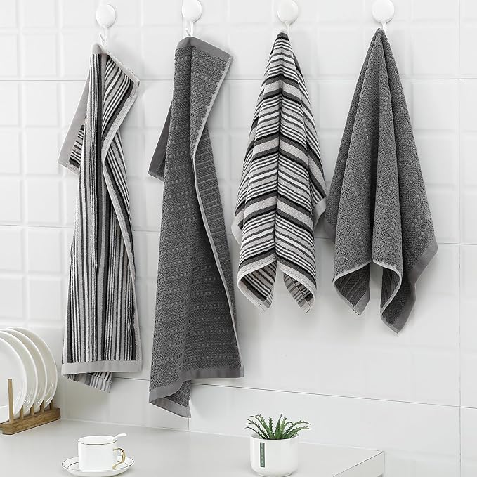 Kitchen Dish Towels for Drying Dishes, Large Cotton Kitchen Towels, Stripped - Image 7