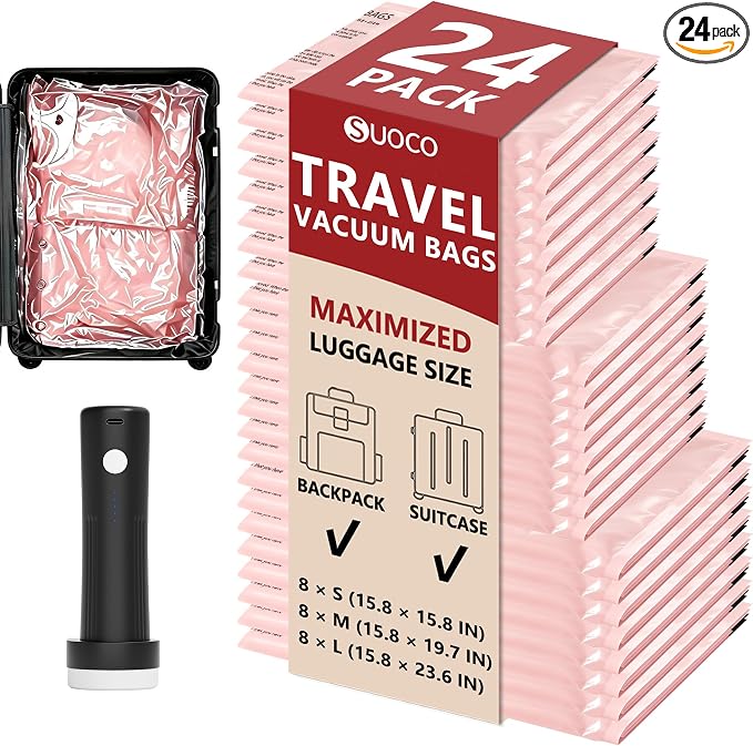 Travel Vacuum Bags for Clothing by SUOCO