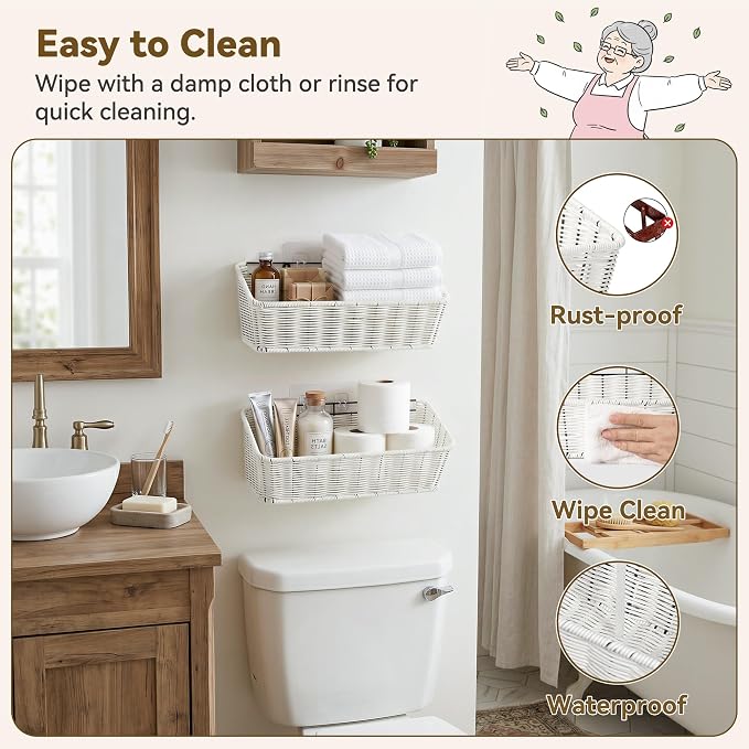 GRANNY SAYS Wicker Hanging Basket, RV Storage and Organization, 2 Pack - Image 4