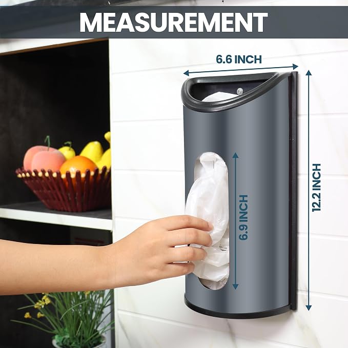 Utopia Kitchen Wall-Mounted Stainless Steel Grocery Bag Holder, Pantry or - Image 2