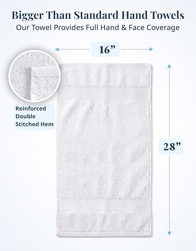 LANE LINEN Hand Towels for Bathroom 100% Cotton 4 Pack 16x28 - Image 3