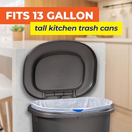 Hefty Essentials Drawstring 13 Gallon Kitchen Trash Bags, Tall Unscented Trash - Image 2