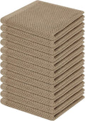 Homaxy 100% Cotton Waffle Weave Kitchen Dish Cloths 12-Pack, Tan | 12 x 12 by Homaxy