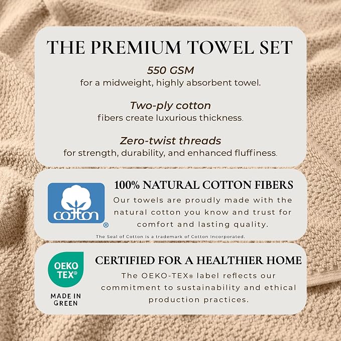 Great Bay Home 100% Cotton 12-Pack 13x13 Wash Cloth - Image 3