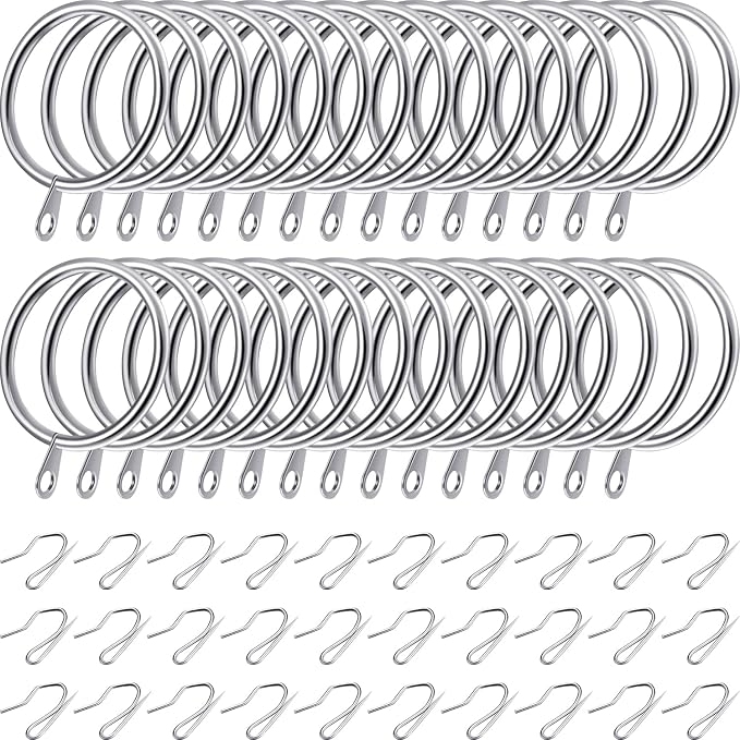Hotop 30 Pcs Metal Curtain Rings - Image 7