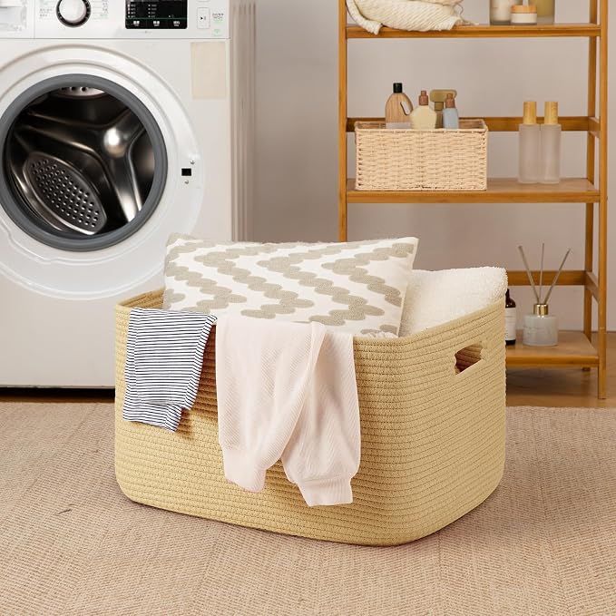 OIAHOMY 75L Large Blanket Basket Woven Storage Basket - Image 6
