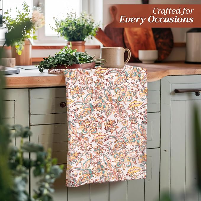 Maison d' Hermine Kitchen Towels Set of 3 Reusable 100% Cotton 27.50" x 20" - Image 5