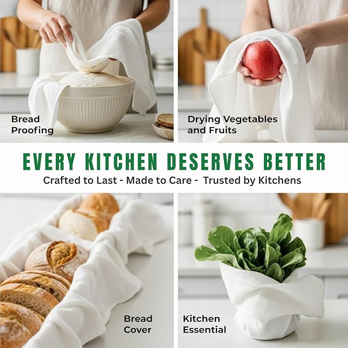Flour Sack Towels| Tea Towel for Crafts| Kitchen Dish Cotton Blank Towel for - Image 6