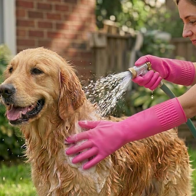 Rubber Dishwashing Gloves, Reusable Cleaning Dish Gloves - Image 9