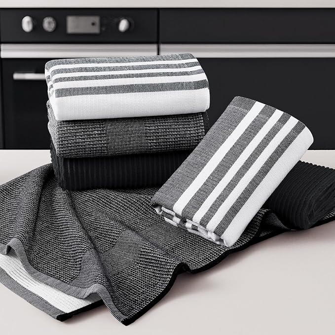 Homaxy Cotton 380 GSM Premium Kitchen Towels, 12 Pack - Image 5