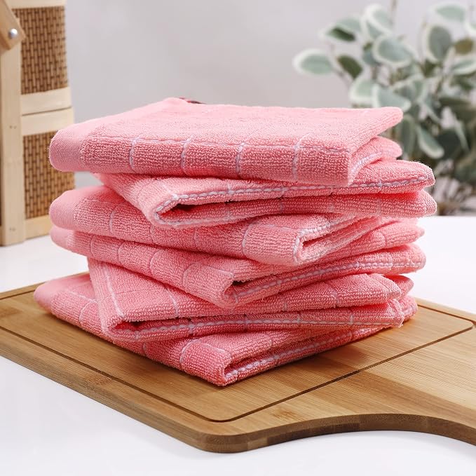 Homaxy 100% Cotton Terry Kitchen Dish Cloths, 24 Pack - Image 8