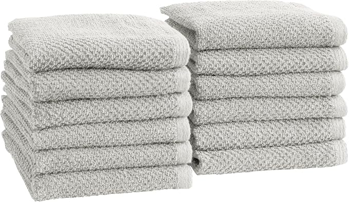 Great Bay Home 100% Cotton 12-Pack 13x13 Wash Cloth by GreatBayHome
