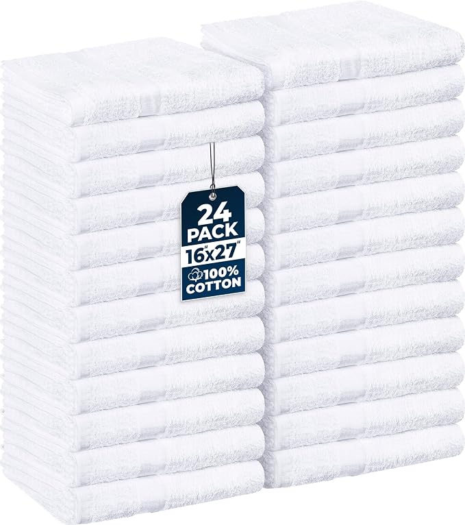 Utopia Towels Salon Towels, 16x27 in, 100% Cotton, Gym & Beauty Care by Unknown