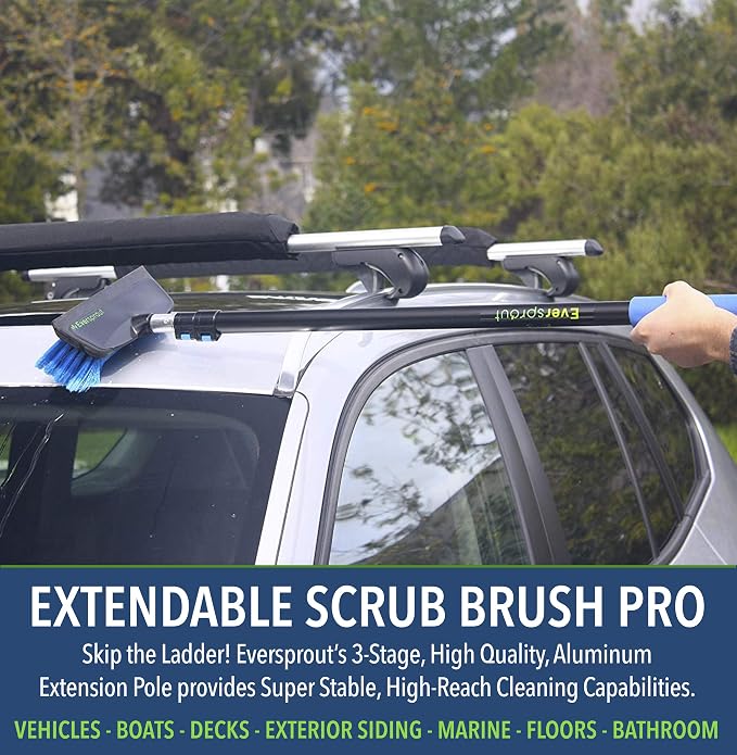 EVERSPROUT Car Brush with Rubber Bumper 5-to-12 Ft with Extension Pole | - Image 4