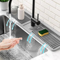 24'' Longer Faucet Mat for Kitchen Sink Splash GuardKitchen Sink Faucet Mat by Snoquir