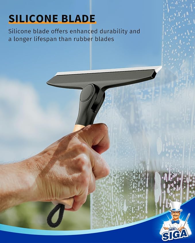 MR.SIGA Silicone Squeegee for Shower Door, 10 inch, showers and glass surfaces - Image 6
