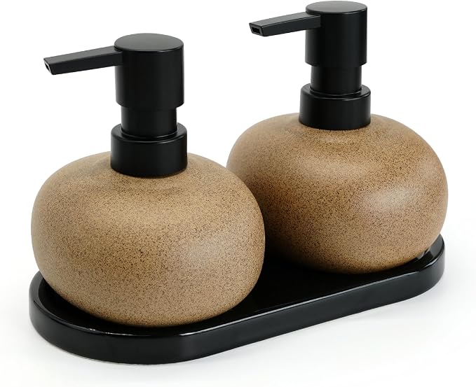 10oz Ceramic Hand Soap Dispenser, Elegant Liquid Soap Dispenser by Unknown