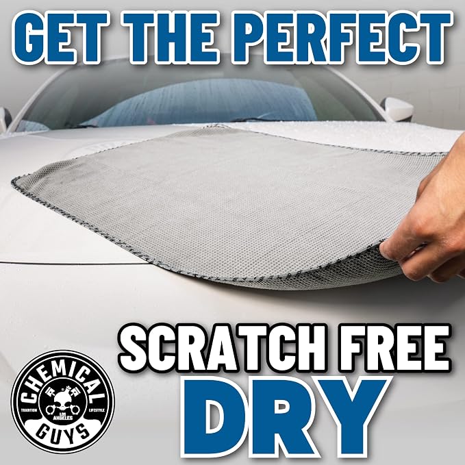 Chemical Guys, Waffle Weave Gray Matter Microfiber Drying Towel, 25 x 36 in - Image 7