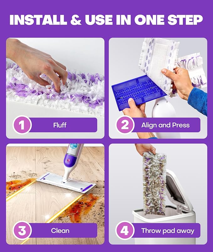 5X Cleaning Power Mop Refills for Swiffer Power Mop, 500+ Strips Multi-Surface - Image 5