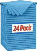 FIXSMITH Microfiber Cleaning Cloth, Shop Towels Bulk, 24 Pack Blue Microfiber by FIXSMITH