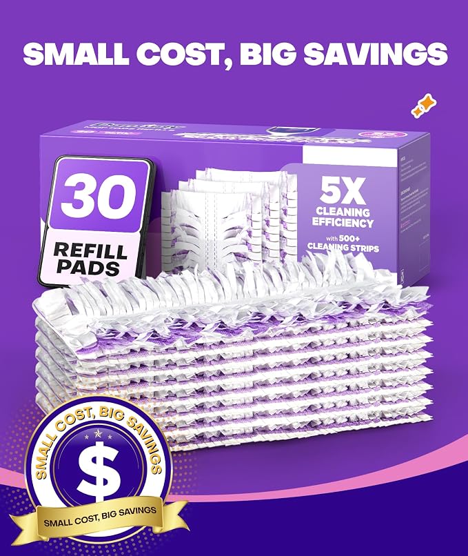 5X Cleaning Power Mop Refills for Swiffer Power Mop, 500+ Strips Multi-Surface - Image 7