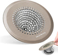 Reversible Shower Drain Hair Catcher, Prevent Clogging Bathtub Drain Cover by TRAPMATE