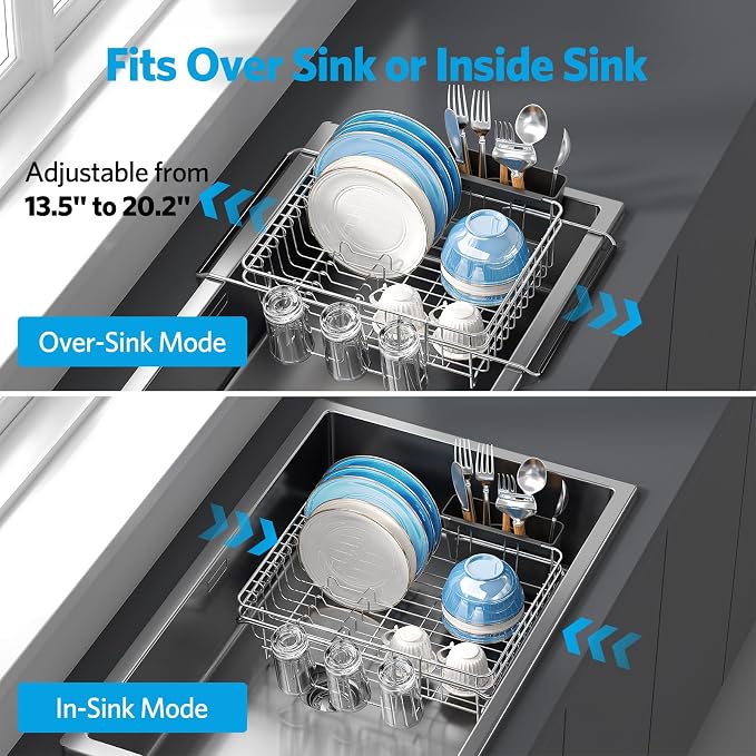 Delamu Over The Sink Dish Drying Rack - Image 2