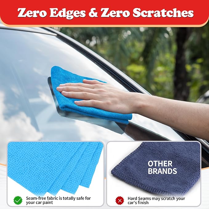Shop Towels, Microfiber Cleaning Cloth Bulk, 200 Pack Microfiber Towels - Image 4