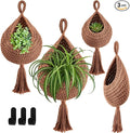 Honeydak 3 Hanging Baskets, Cotton Rope by Honeydak