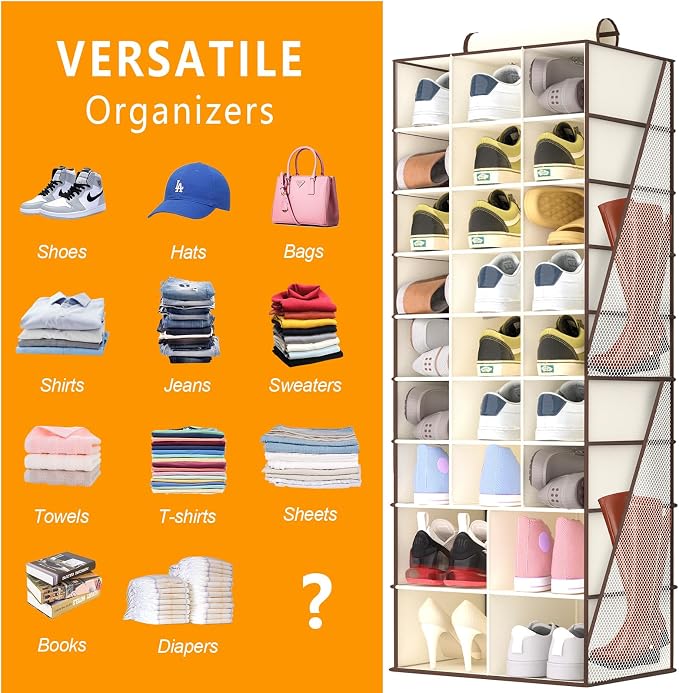 Hanging Shoe Organizer for Closet-Collapsible Storage Rack - Image 5