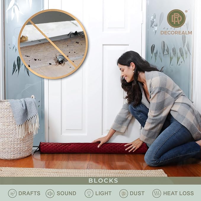 Under Door Draft Stopper – 3.5 lb Door Draft Blocker Weighted - Image 2
