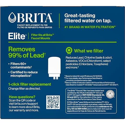 Brita Replacement Water Filter for Faucet Mount, Removes 99% of Lead, Sink - Image 8