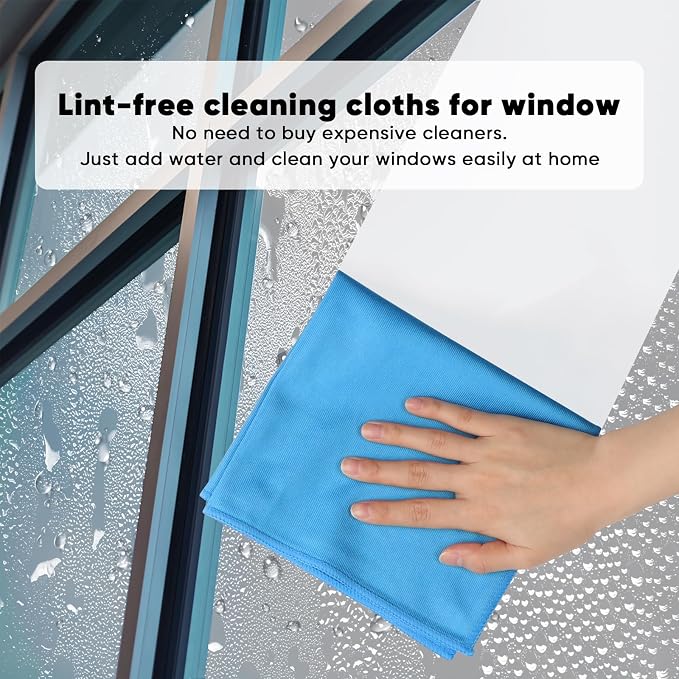 HOMEXCEL Glass Cleaning Cloths 6PK, Streak Free Towel - Image 2