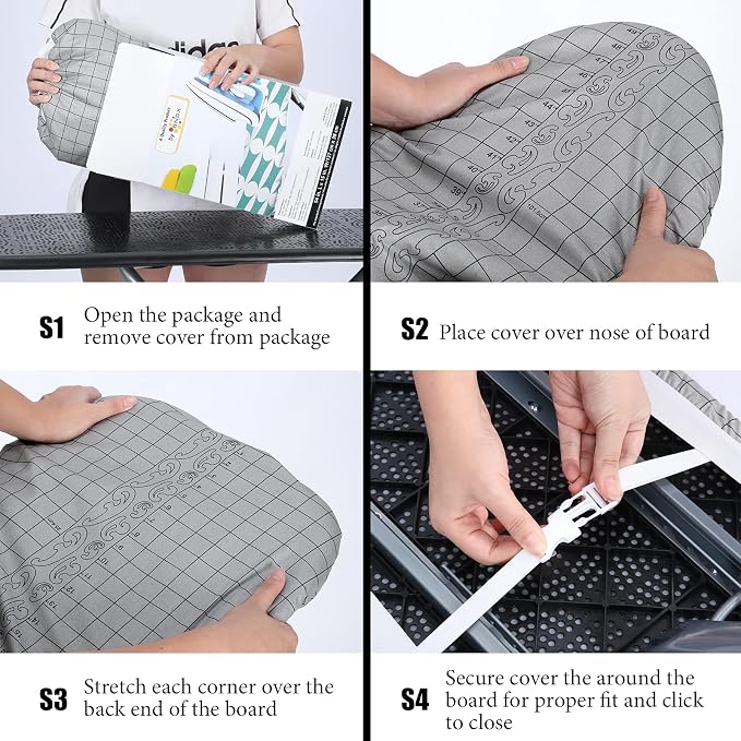 Ironing Board Cover- 15" x 54" Standard Iron Cover and Pad 4 Layers Thick - Image 6