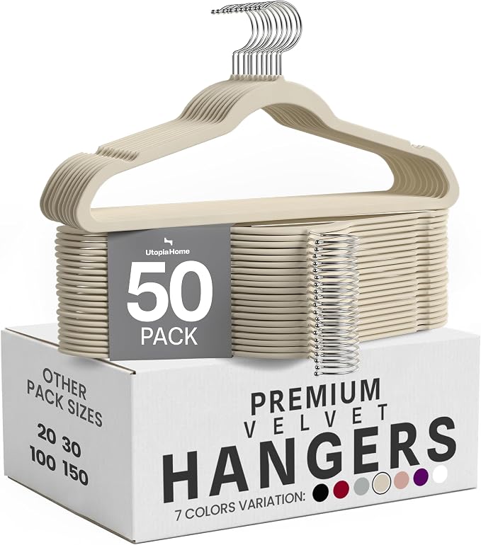 Utopia Home Velvet Hangers 50 Pack by UTOPIAHOME