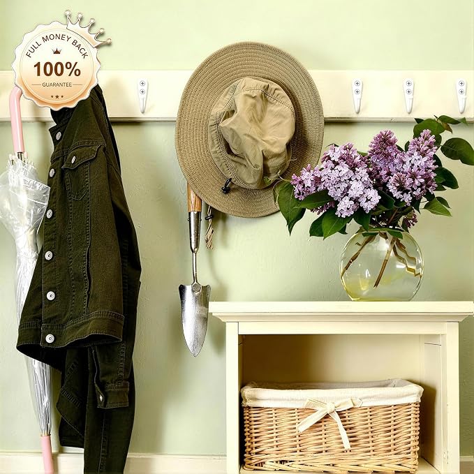 15 Pcs White Coat Hooks, Wall Hooks - Image 2