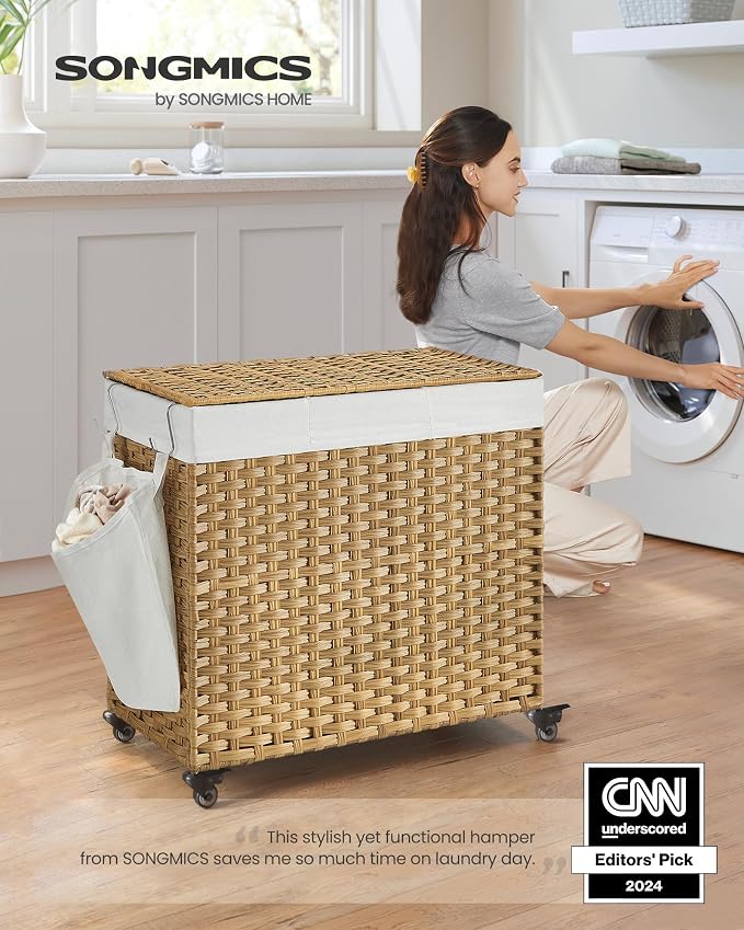 SONGMICS Rolling Laundry Hamper - Image 2