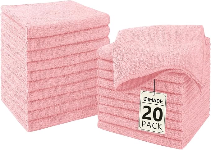 Washcloths 20 Pack Face Towels, Highly Soft Wash Cloths | Hand Towels, Fast by Unimade