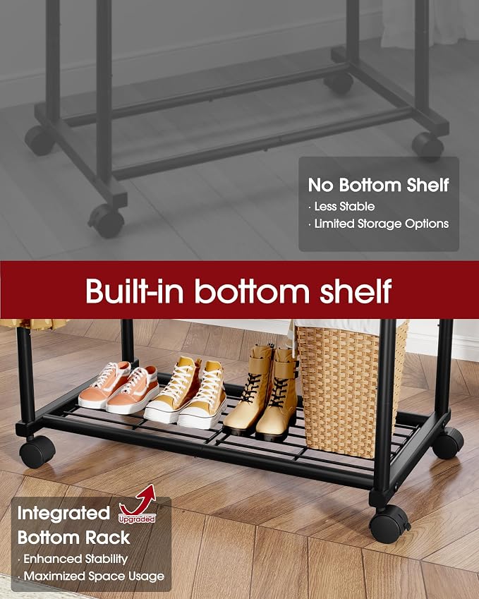 Sakugi Double Rods Clothes Rack - Image 4