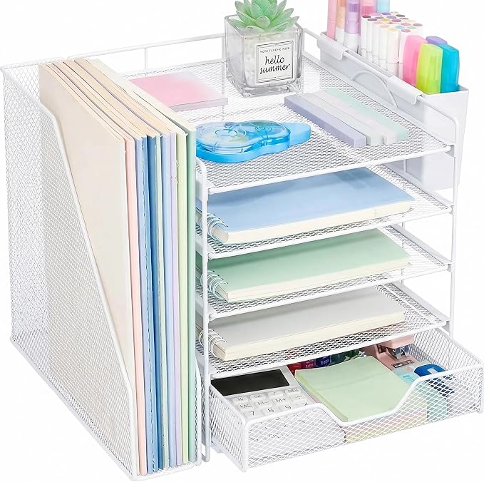 5-Tier Desk File Organizer by Illuminatinglifewiththewarmthandloveoflight