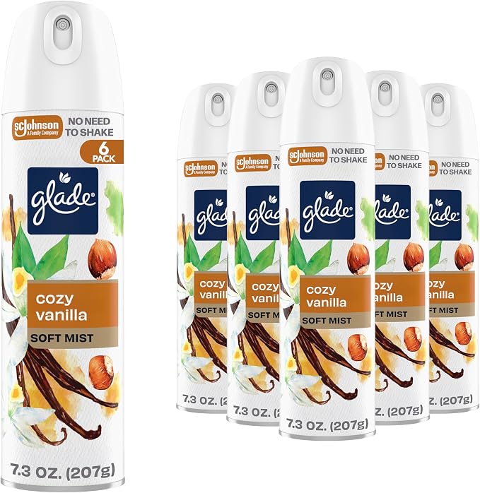 Glade Air Freshener Room Spray, Cozy Vanilla Scent, Odor Fighting to Deliver by Unknown