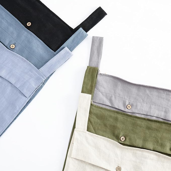 Linen Hanging Laundry Bag, 100% Linen Over The Door Laundry Hamper - Image 6