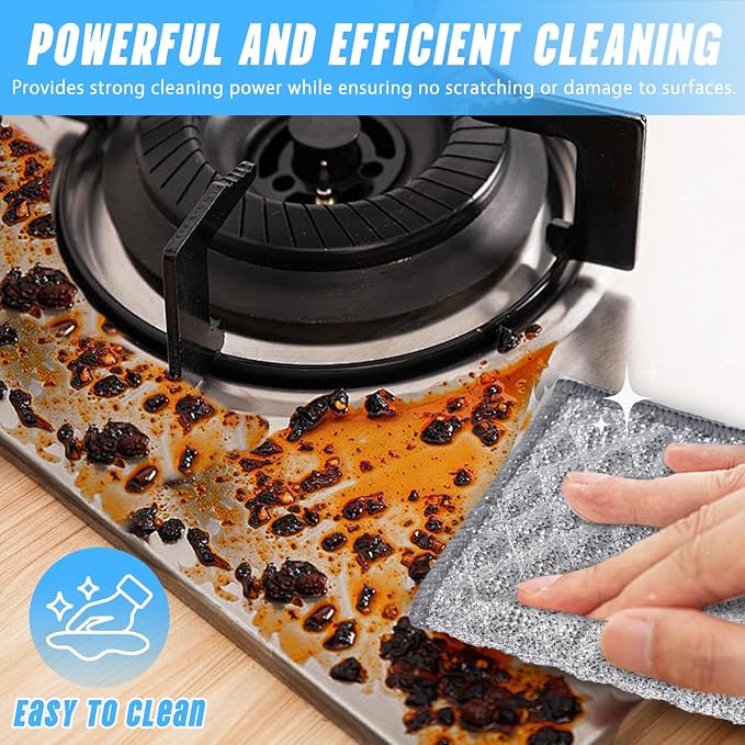 Wangjinpeng 10PK 4-Layer Non-Scratch Wire Dishcloths, 7.87 x 7.87 in - Image 6
